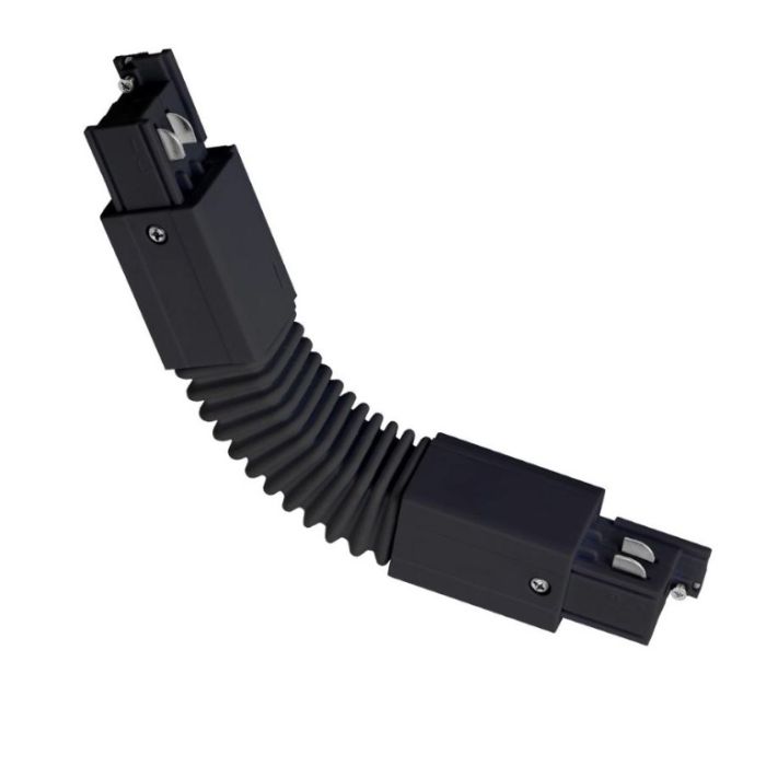 Flexibele hoekconnector 3-fase railonderdeel - zwart