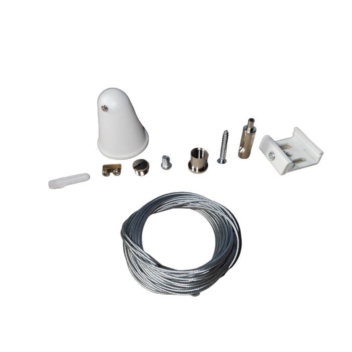 Pendelset ophangkabel 3-fase rail - wit