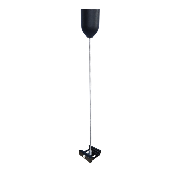 Pendelset ophangkabel 3-fase rail - zwart