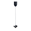 Pendelset ophangkabel 3-fase rail - zwart