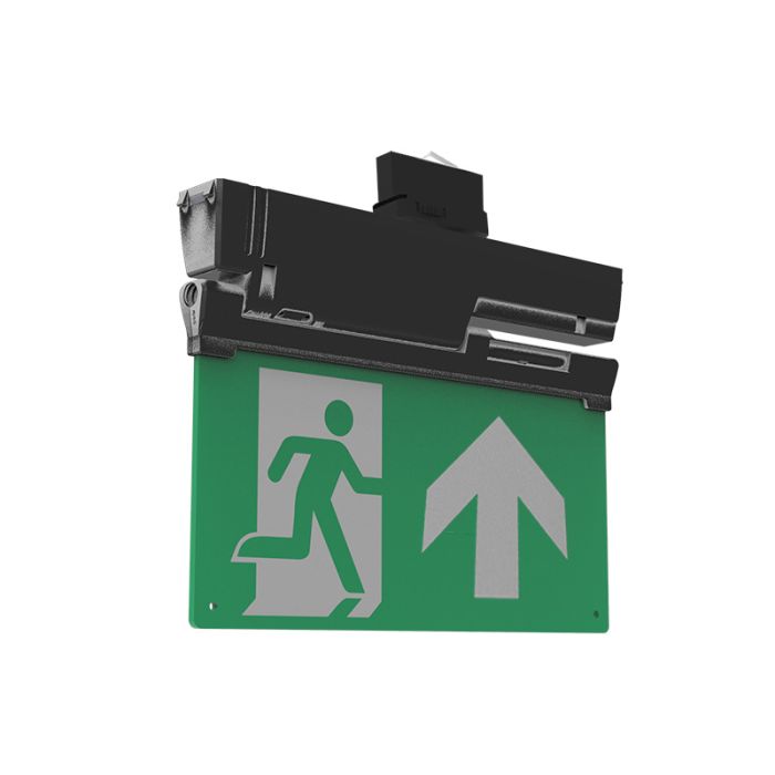 LED vluchtwegverlichting 3-fase rail - zwart
